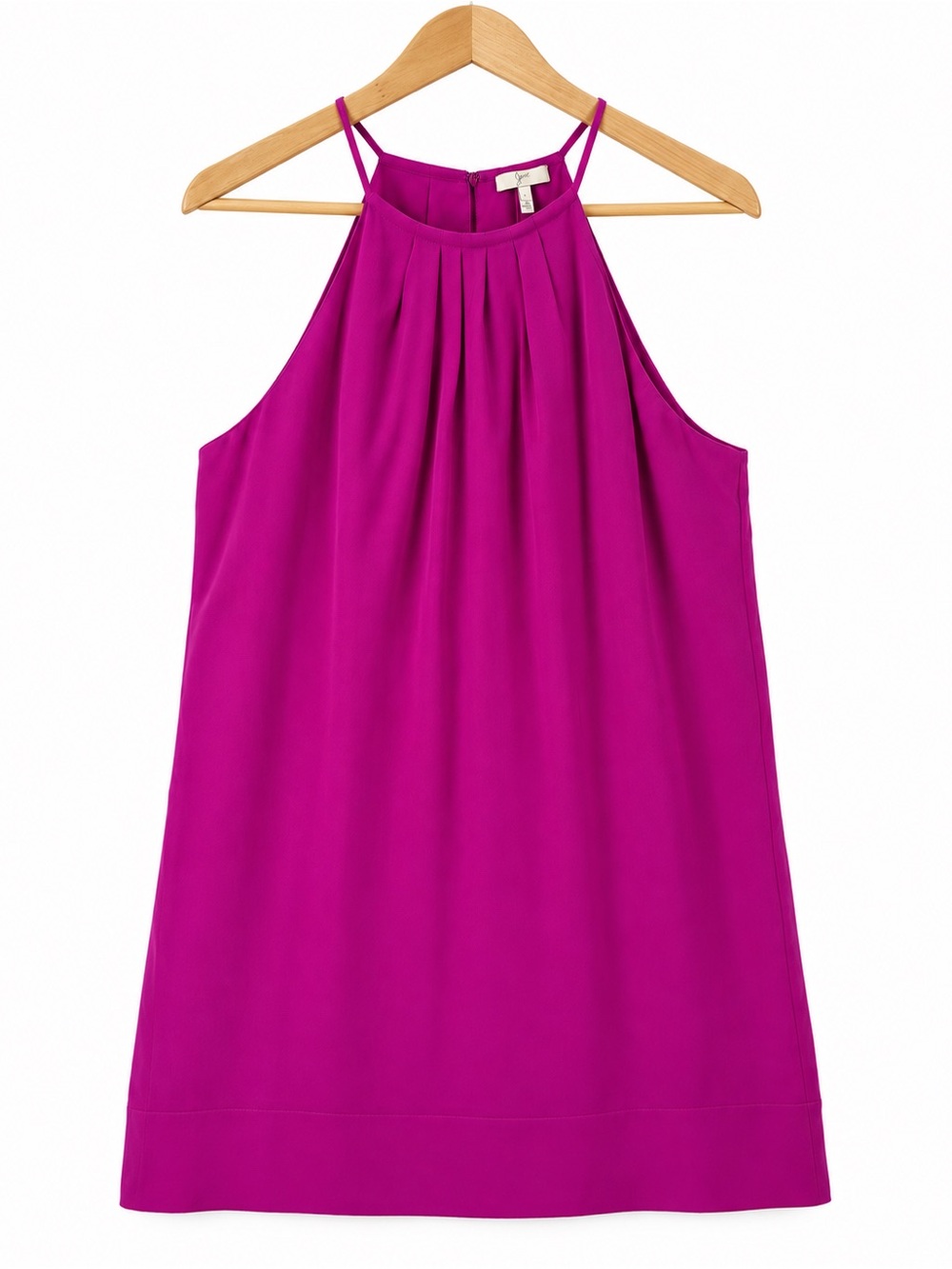Joie Chace Silk Halter Dress Magenta Pink Size L